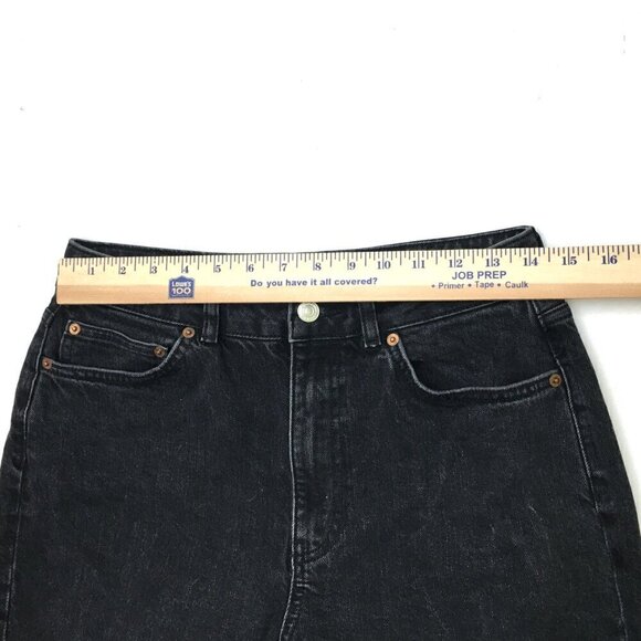 ASOS Jeans Women's Faded Black Ankle Jeans High Rise size 28 length 25" - Picture 4 of 9
